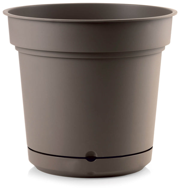 sconto Vase en polypropylène avec réserve d'eau et soucoupe Tulli Hydral Elements Marron Différentes tailles