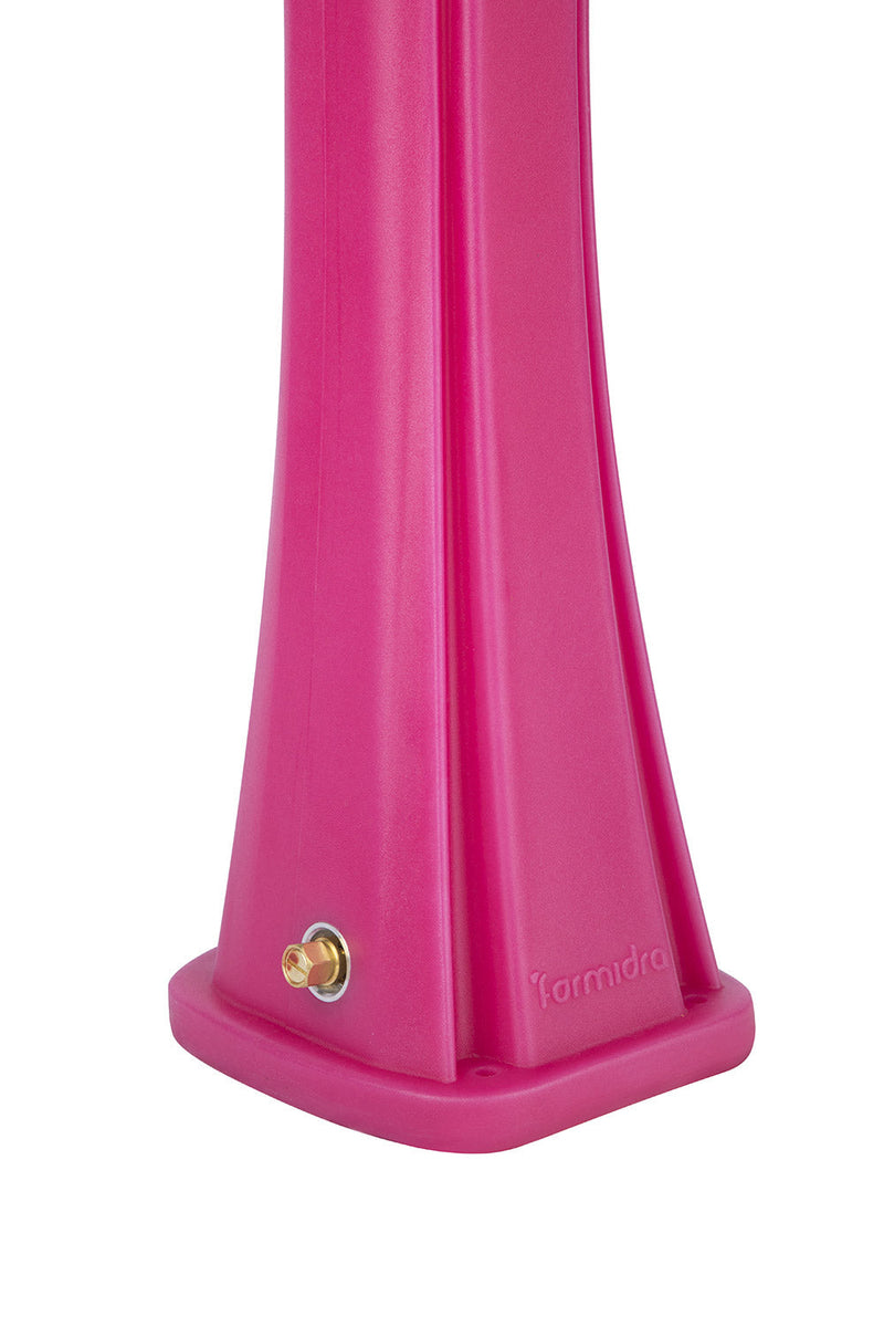 Doccia Solare da Giardino 28L Miscelatore e Lavapiedi Rosa