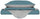 Housse de couette avec sac et taies d'oreiller double face Teal/Light Grey
