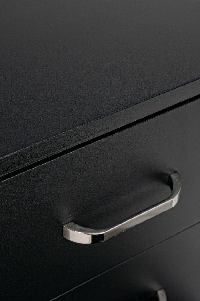 Cassettiera Nadir 3 Cassetti Nero in Legno