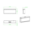 Camino Elettrico da Incasso a Parete 127x24x52 cm Detroit LED RGB e APP  