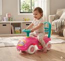 Macchina Cavalcabile per Bambini Volante Direzionabile Vano Contenitore e Telefono Barbie Rosa e Verde Acqua