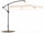 Parasol de Jardin Ø3m Décentralisé en Fer et Polyester Luna Ecru