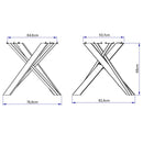 Tavolo Allungabile 90-194x90x76 cm Clerk Quercia Natura Gambe Bianche