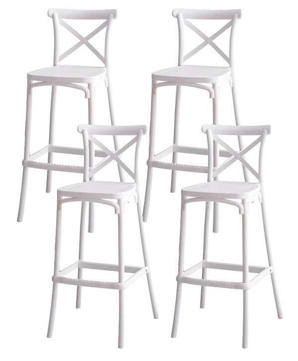 Set 4 Sgabelli 40x36x91 cm in Polipropilene Pompei Bianco acquista