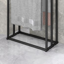 Portasciugamani da Terra a 3 Bracci Autoportante 45x21.5x85 cm in Acciaio Nero      