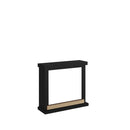 Camino Elettrico da Pavimento 75x67,8x24,5 cm Effetto Fiamma 1500W Sined Sorano Nero