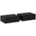 Set di 2 Comodini Sospesi Moderni 40x30x15 cm con Cassetto in Legno Nero