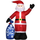 Babbo Natale Gonfiabile Luminoso 146x77x238 cm con  Luci LED