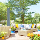 Copertura per Ombrellone Impermeabile con Cerniera e Laccio Grigio     