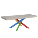 Tavolo Allungabile 180/284x90 cm Volantis Premium Cashmere Gambe Multicolore 4/B      