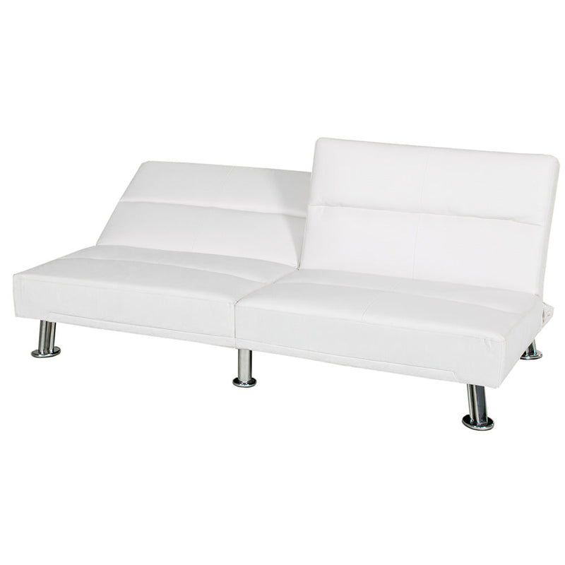 Divano Letto Prontoletto Alba Rivestimento in Similpelle Bianco