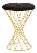 Pouf Tower Nero Ø 41x50 cm in Ferro 