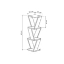 Libreria angolare 22x22x85 cm pensile Zena antracite