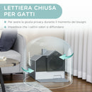 Lettiera per Gatti 47x45x42 cm in PP e ABS Grigio