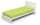 Sous Drap avec Coins et Élastique Couleur Unie Vert Acide