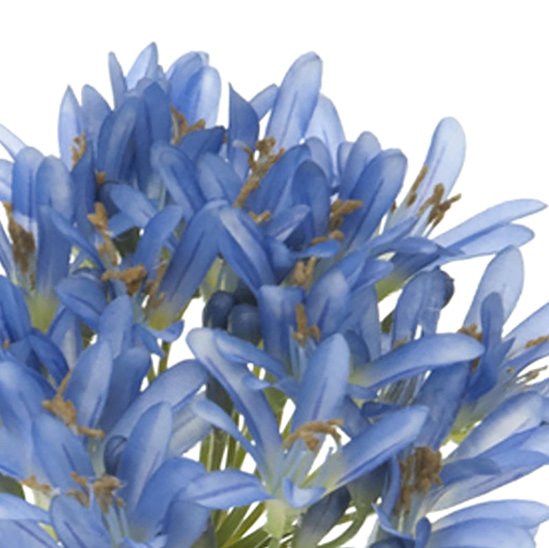 Set 4 Fiori Artificiali di Agapantus Altezza 73 cm Blu