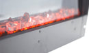 Camino Elettrico da Incasso 60x127x16,5 cm Effetto Fiamma 1500W Gangs 49 Nero