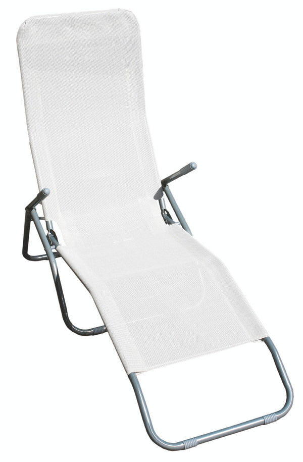 Chaise longue pliante Dondolina en aluminium ivoire Soriani Iesolo acquista