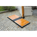 Ombrellone da Giardino Decentrato in Alluminio 3,5X3,5m con Manovella Vorghini ConTract Legno e Sabbia