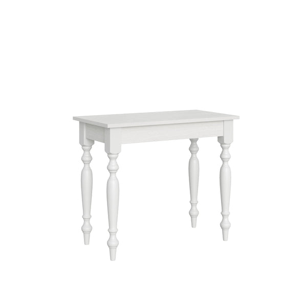 Consolle Allungabile 90-204x48x77 cm in Nobilitato Bianco sconto