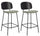 Lot de 2 tabourets 43,5x52,5x93,5 cm Sienna en tissu vert