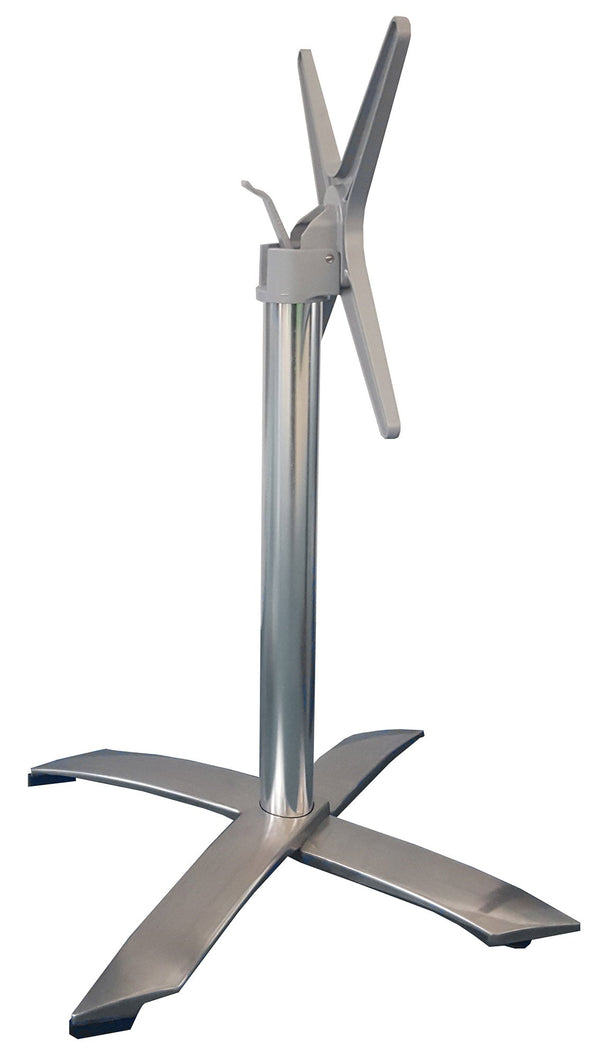 online Base pour table de jardin pliante avec pied à 4 branches en aluminium argenté