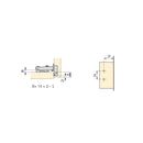 Cerniera a Scodellino X71 con Chiusura Ammortizzata Apertura 105º Basette per Vite Nichel Emuca