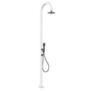 Doccia da Giardino in Alluminio con Doppio Attacco Acqua Sined Luna Alu Bianco 