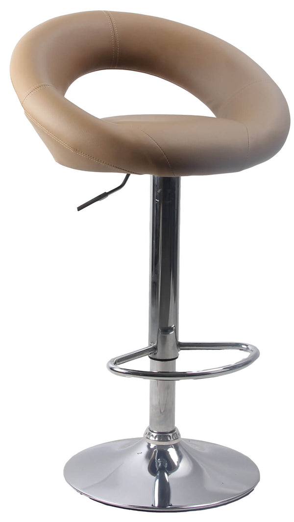 Tabouret Motti Acapulco en similicuir beige avec vérin à gaz et siège pivotant acquista