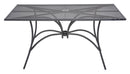 Tavolo Rettangolare da Giardino 150x90x71 cm in Acciaio Retato Grigio Scuro