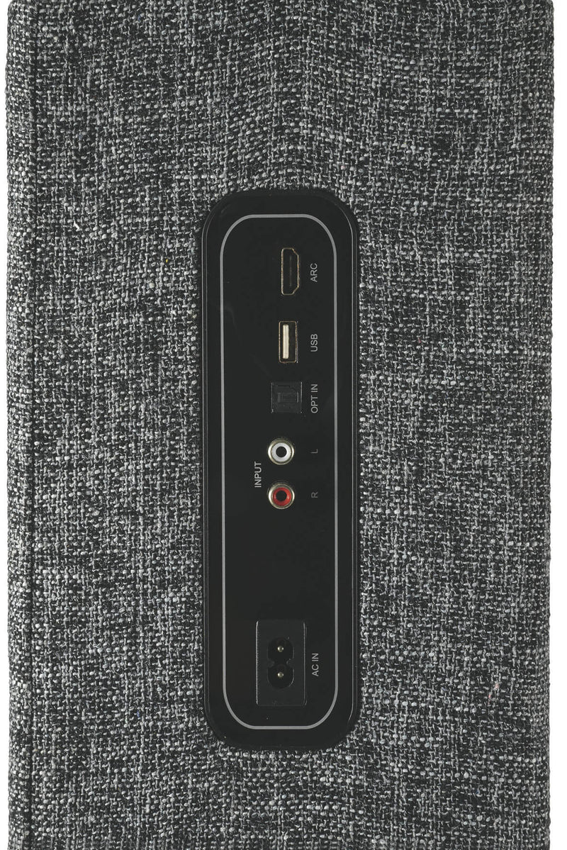 Altoparlante Speaker a Torretta 120W Wireless con Radio in Tessuto Kooper Techno Grigio