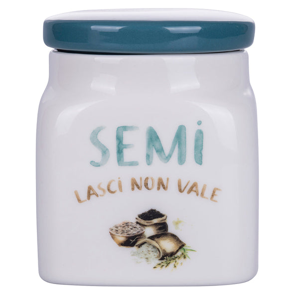 Pot Graines 9,5x9,5x12 cm en New Bone China VdE Tivoli 1996 Le Travisate Blanc acquista