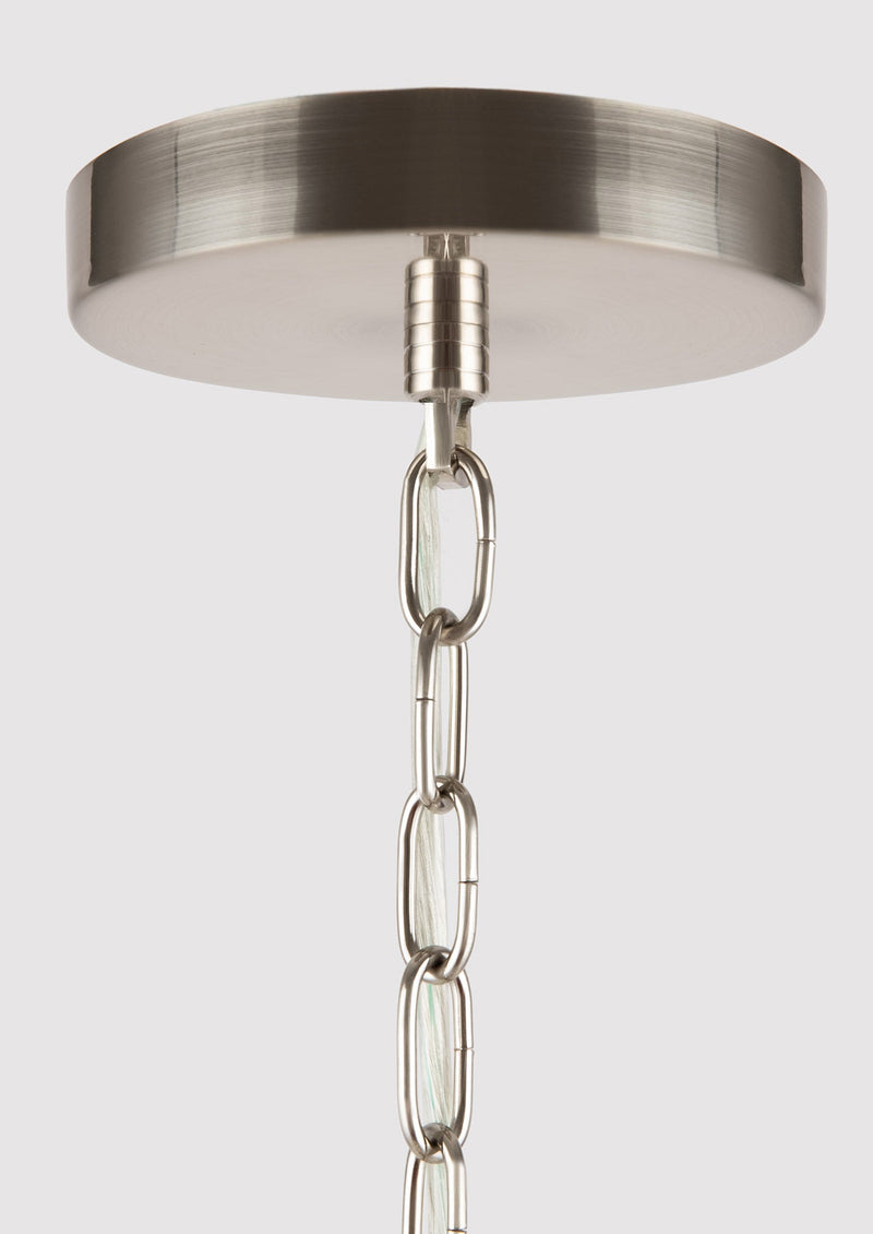 Lampadario Neoclassic in Metallo e Vetro Alicante Nickel