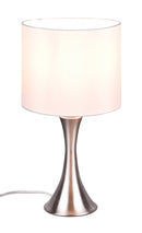 Lampada da Tavolo da Interno Attacco E27 in Metallo Nichel Satinato 