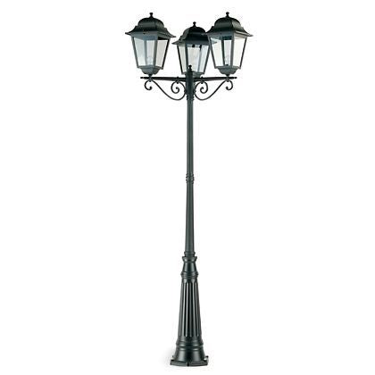 sconto Lampe de jardin Palo Alto à trois lumières de couleur noire pour l'extérieur Maxi Square Line Livos