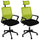 Lot de 2 Chaises de Bureau de Direction 58x126x50 cm en PU Lime