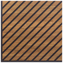 Set 10 Pannelli Decorativi Fonoassorbenti 58x58 cm in MDF Decoro C Obliquo Noce Asia
