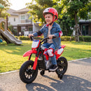 Moto Elettrica per Bambini 3+ Anni Licenza Honda CRF 450R 104x55x67 cm 12 V con Batteria al Litio e Sospensioni in ABS Rosso      
