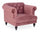 Fauteuil Blossom Rose Antique en Tissu Effet Velours