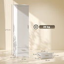 Armadio 40x52x170 cm Con Asta Appendiabiti e Cassetto Porta Abiti in Melamina Bianco      