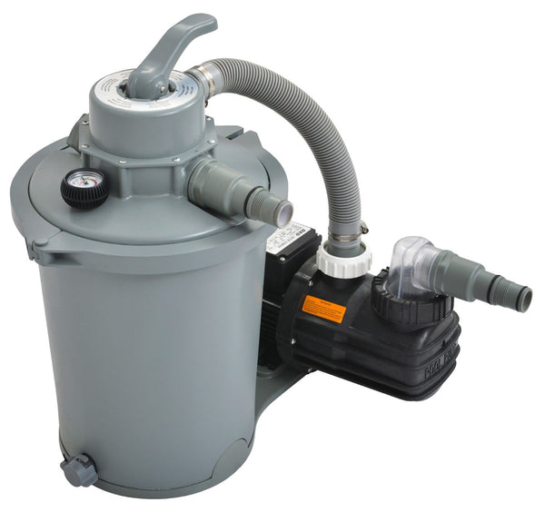 Pompe Piscine 6800Lth avec Filtre à Sable 30x35x60cm Jilong Gris sconto