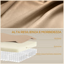 Poltrona Relax Reclinabile 87x97X100 cm con 8 Punti Massaggianti Riscaldanti e Poggiapiedi Beige      