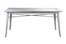 Tavolo Rettangolare in Metallo Bristol Bianco Antico