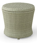 Set Salotto da Giardino Tavolino 2 Poltrone e 2 Poggiapiedi in Rattan Kraus Vasari Beige