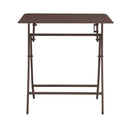 Tavolo Pieghevole da Giardino 60x60x72 cm Lucca in Alluminio Chocolate