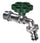 Robinet à bille pour fontaine de jardin avec fleur colorée Belfer RUB/029 vert