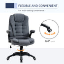Sedia Poltrona Presidenziale da Ufficio 67x72x110-120 cm in Tessuto Grigio