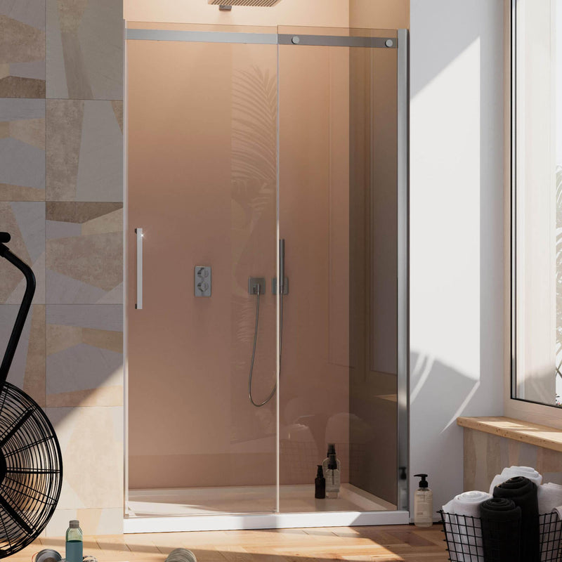 Porta Doccia 1 Anta Scorrevole in Cristallo Trasparente 8mm H200 Fosterberg Horsens Destro Varie Misure