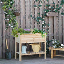Fioriera Rialzata 90x40x81 cm in Legno di Abete Naturale
